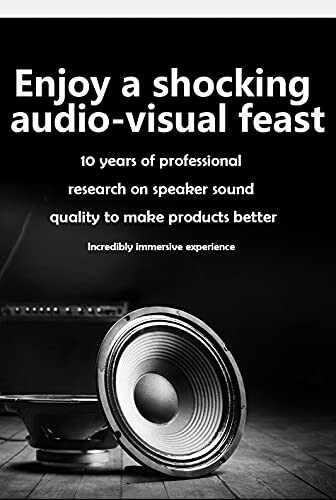 Promotional poster for audio-visual experience with speaker image.