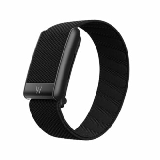 Black smartwatch band with textured finish