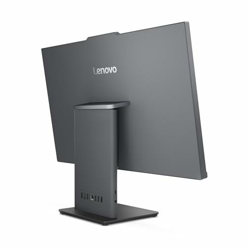 Back view of Lenovo monitor with stand.