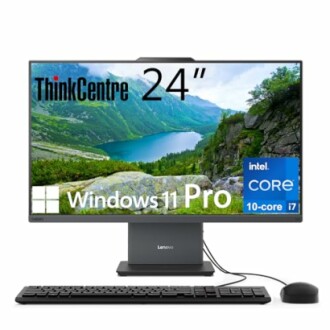 Lenovo ThinkCentre 24-inch monitor with Windows 11 Pro and Intel Core i7.