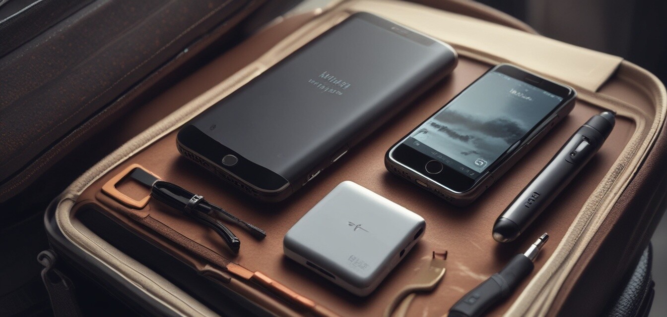 Portable charger with devices