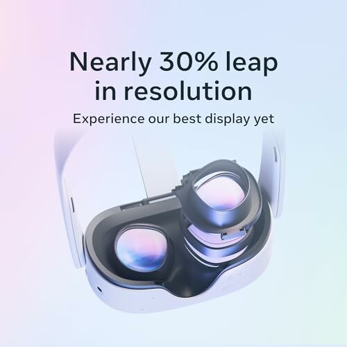 VR headset with improved resolution display, showcasing the headset's ability to produce vivid and lifelike visuals.
