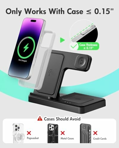 Foldable and flexible phone stand dimensions.